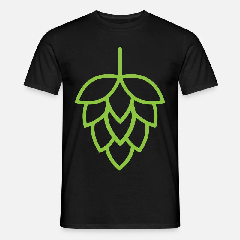 Bier Hopfen - Männer T-Shirt - Schwarz
