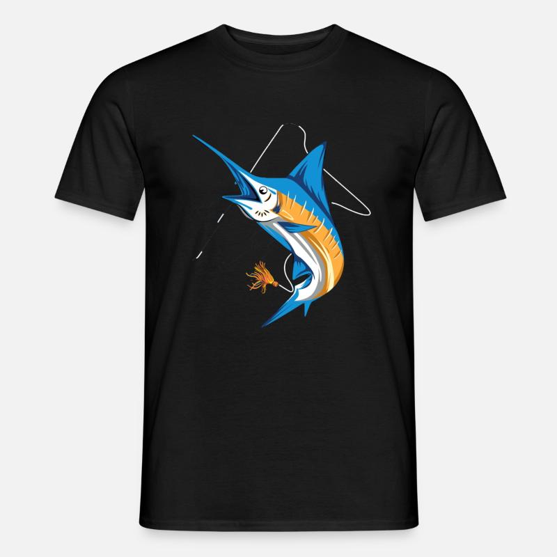 Fisch - Männer T-Shirt - Schwarz