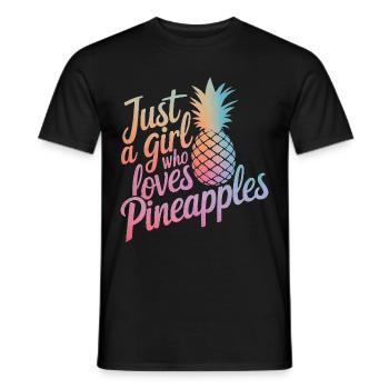 Ananas tropische hawaiianische Frucht - Männer T-Shirt - Schwarz - Vorne - AI Model Male 178 light (178cm)