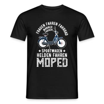 Moped Mofa Simson DDR Roller Biker Geschenkidee - Männer T-Shirt - Schwarz - Vorne - AI Model Male 178 light (178cm)