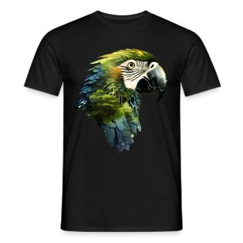 Papagei - Männer T-Shirt - Schwarz - Vorne - AI Model Male 178 light (178cm)