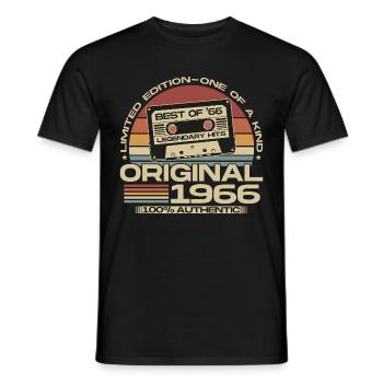 Vintage, 1966, Vintage Retro, Cadeau d’anniversaire - T-shirt homme - noir - Devant - AI Model Male 178 light (178cm)