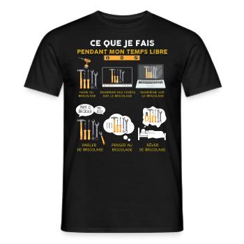 Papa Bricoleur Idée Cadeau Homme Humour Outils - T-shirt homme - noir - Devant - AI Model Male 178 light (178cm)