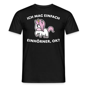 Einhorn Spruch Niedlich - Männer T-Shirt - Schwarz - Vorne - AI Model Male 178 light (178cm)