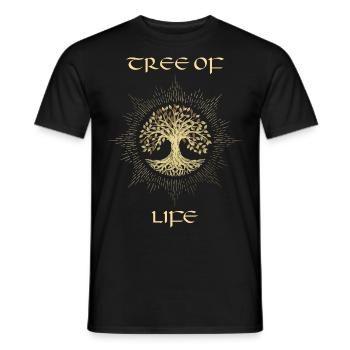 Norse Mythology Viking Tree Gift - Men's T-Shirt - black - Front - AI Model Male 178 light (178cm)