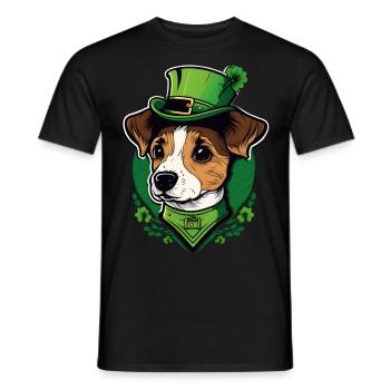 Journée Jack Russell St Patrick - T-shirt homme - noir - Devant - AI Model Male 178 light (178cm)