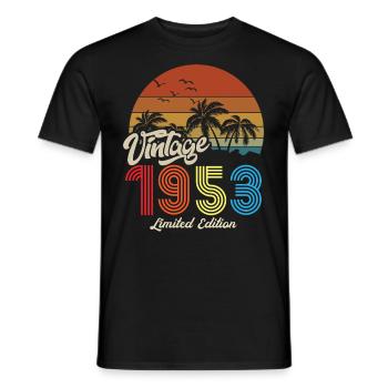 Vintage exemplaire unique 1953 Edition limitée - T-shirt homme - noir - Devant - AI Model Male 178 light (178cm)
