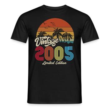 Vintage exemplaire unique 2005 Edition limitée - T-shirt homme - noir - Devant - AI Model Male 178 light (178cm)