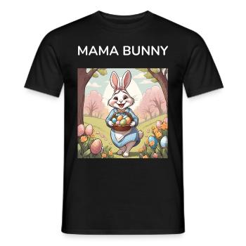 Maman Lapin Maman Cadeau - T-shirt homme - noir - Devant - AI Model Male 178 light (178cm)