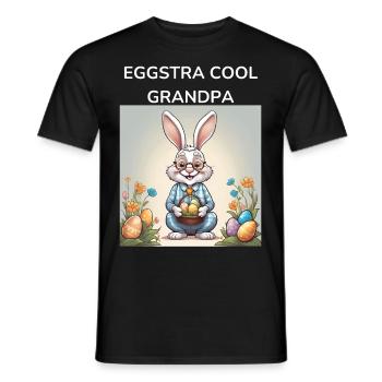 GRANDPA BUNNY Gift - Men's T-Shirt - black - Front - AI Model Male 178 light (178cm)