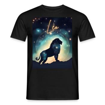 Leo Horoscope Leo Gift - Men's T-Shirt - black - Front - AI Model Male 178 light (178cm)