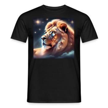 Leo Star Horoscope Gift - Men's T-Shirt - black - Front - AI Model Male 178 light (178cm)