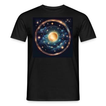 Leo Zodiac Horoscope Gift - Men's T-Shirt - black - Front - AI Model Male 178 light (178cm)