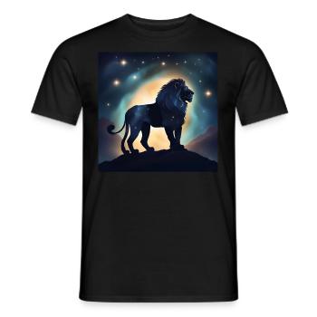 Leo Zodiac Horoscope Gift - Men's T-Shirt - black - Front - AI Model Male 178 light (178cm)
