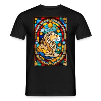 Leo Astrology Zodiac Gift - Men's T-Shirt - black - Front - AI Model Male 178 light (178cm)