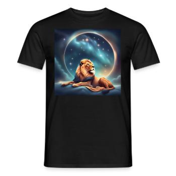 Leo Birthday Zodiac Gift - Men's T-Shirt - black - Front - AI Model Male 178 light (178cm)