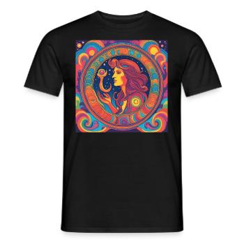 Virgo Star Astrology Gift - Men's T-Shirt - black - Front - AI Model Male 178 light (178cm)
