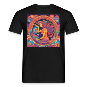 Virgo Astrology Birthday Gift Idea - Men's T-Shirt - black - Front - AI Model Male 178 light (178cm)