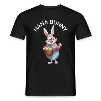 Hase Oma Osterhase Geschenkidee - Männer T-Shirt - Schwarz - Vorne - AI Model Male 178 light (178cm)