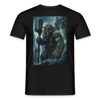 Riese Mythologie Giant Geschenk - Männer T-Shirt - Schwarz - Vorne - AI Model Male 178 light (178cm)