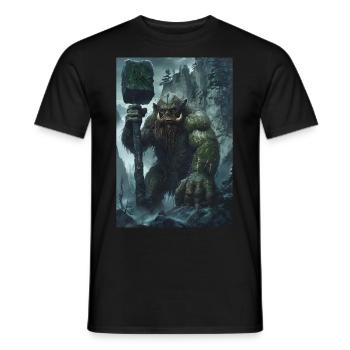 Giant Mythical Creature Mythology Gift - Men's T-Shirt - black - Front - AI Model Male 178 light (178cm)