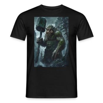 Riese Giant Norwegen Geschenk - Männer T-Shirt - Schwarz - Vorne - AI Model Male 178 light (178cm)
