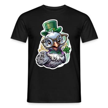 St. Patrick's Day Taube Geschenk - Männer T-Shirt - Schwarz - Vorne - AI Model Male 178 light (178cm)