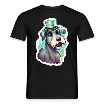 St. Patrick's Day Hund Geschenk - Männer T-Shirt - Schwarz - Vorne - AI Model Male 178 light (178cm)