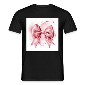 Schleife Seide Band Geschenk - Männer T-Shirt - Schwarz - Vorne - AI Model Male 178 light (178cm)