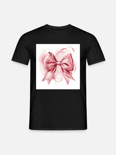 Bow Silk Ribbon Gift - Men's T-Shirt - black