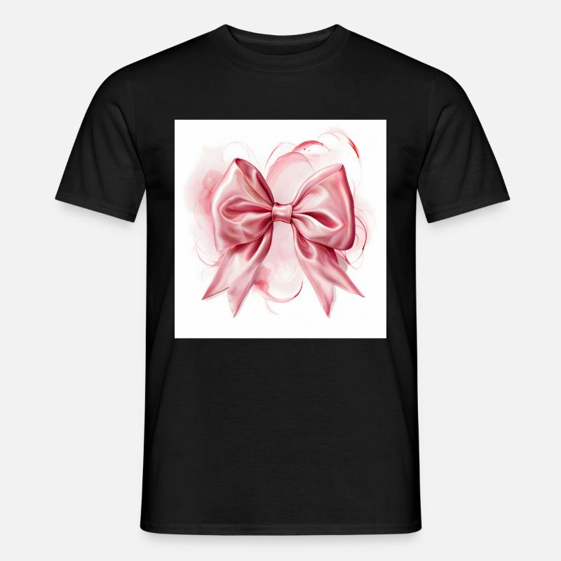 Bow Silk Ribbon Gift - Men's T-Shirt - black