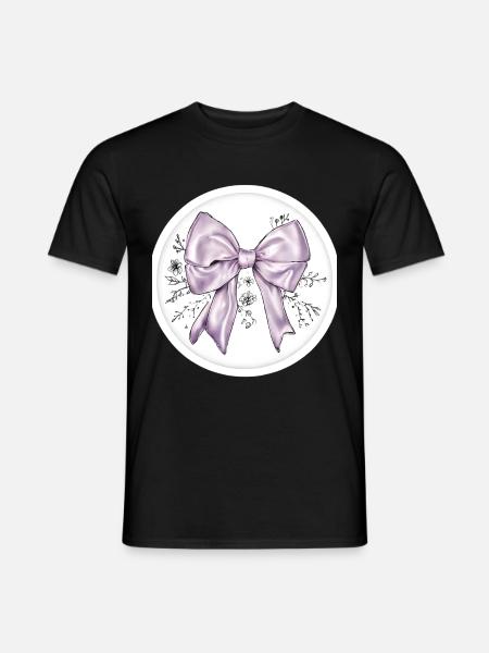 Bow Silk Satin Gift - Men's T-Shirt - black