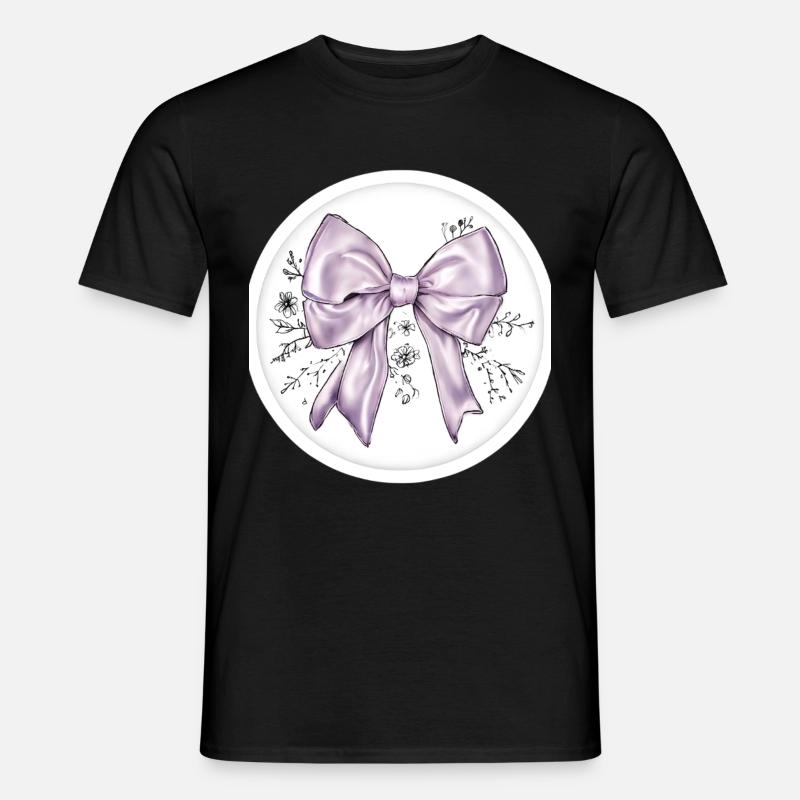 Schleife Seide Satin Geschenk - Männer T-Shirt - Schwarz