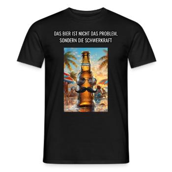 Herrentag trinken Bier Geschenk - Männer T-Shirt - Schwarz - Vorne - AI Model Male 178 light (178cm)