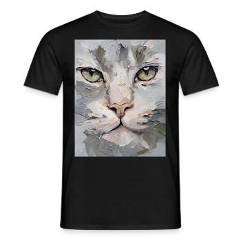Lynx Peinture Peinture Peinture Huile Cadeau - T-shirt homme - noir - Devant - AI Model Male 178 light (178cm)