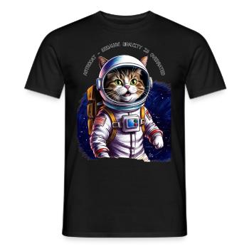 Cadeau Astro Cat - T-shirt homme - noir - Devant - AI Model Male 178 light (178cm)