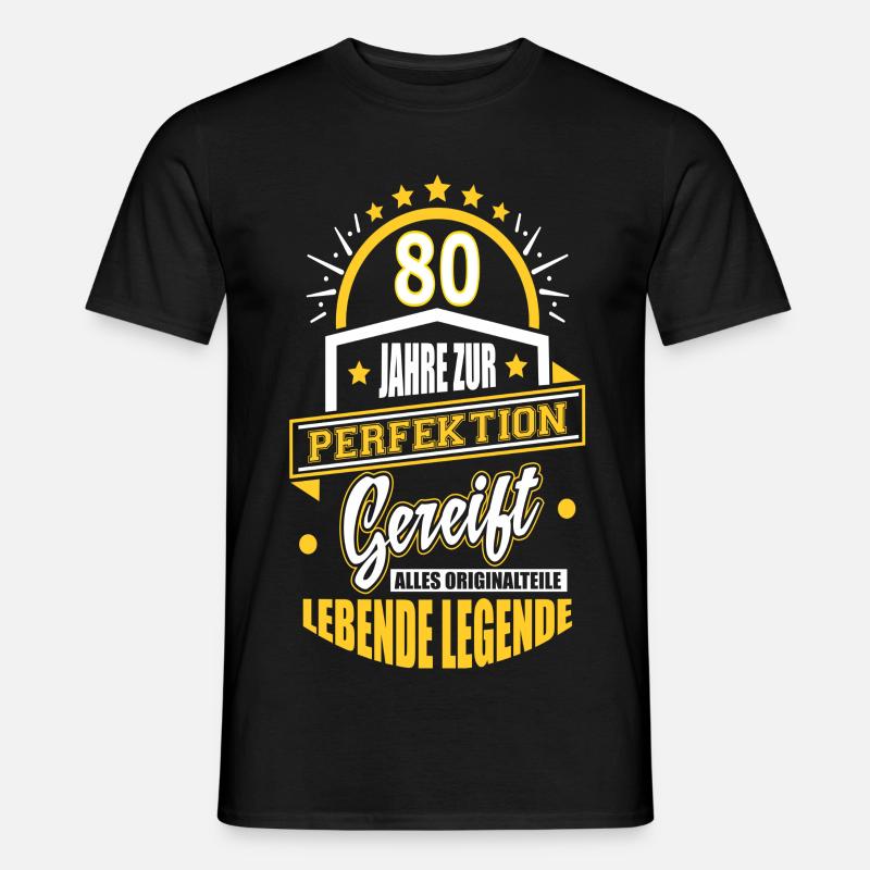 80 - Männer T-Shirt - Schwarz