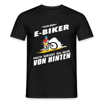E-Bike Pedelec E Biker Bicycle E Bike Gift - Men's T-Shirt - black - Front - AI Model Male 178 light (178cm)