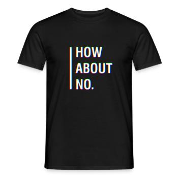 À PROPOS DE NO. Je ne suis pas une personne - T-shirt homme - noir - Devant - AI Model Male 178 light (178cm)