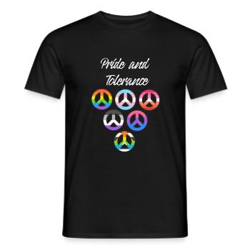 Pride and tolerance lgbt - Men's T-Shirt - black - Front - AI Model Male 178 light (178cm)