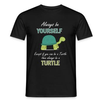 Schildkröte Motivation lustiger Spruch Geschenk - Männer T-Shirt - Schwarz - Vorne - AI Model Male 178 light (178cm)