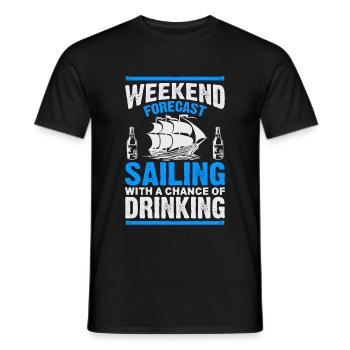 Beer sailing sailboat sailing ship gift - Men's T-Shirt - black - Front - AI Model Male 178 light (178cm)