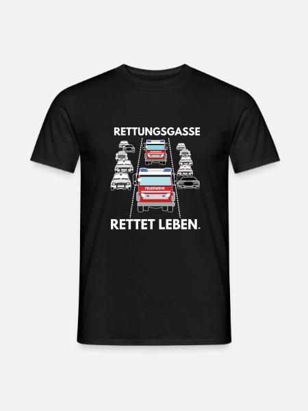 Rettungsgasse rettet Leben - Männer T-Shirt - Schwarz