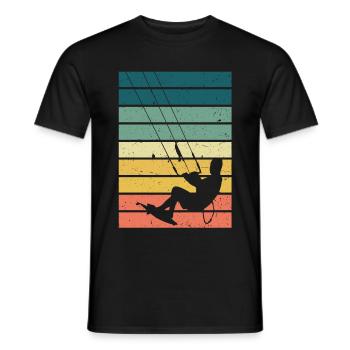 Kitesurfen - Kiteboard Kite Surfen Surfer Geschenk - Männer T-Shirt - Schwarz - Vorne - AI Model Male 178 light (178cm)