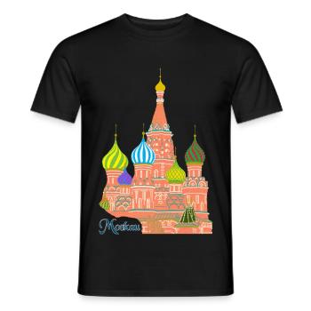 Moskau Basilius Kathedrale - Männer T-Shirt - Schwarz - Vorne - AI Model Male 178 light (178cm)