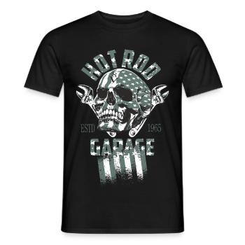 Hot Rod Garage - T-shirt homme - noir - Devant - AI Model Male 178 light (178cm)