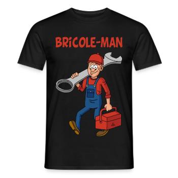 Bricole-man - T-shirt homme - noir - Devant - AI Model Male 178 light (178cm)