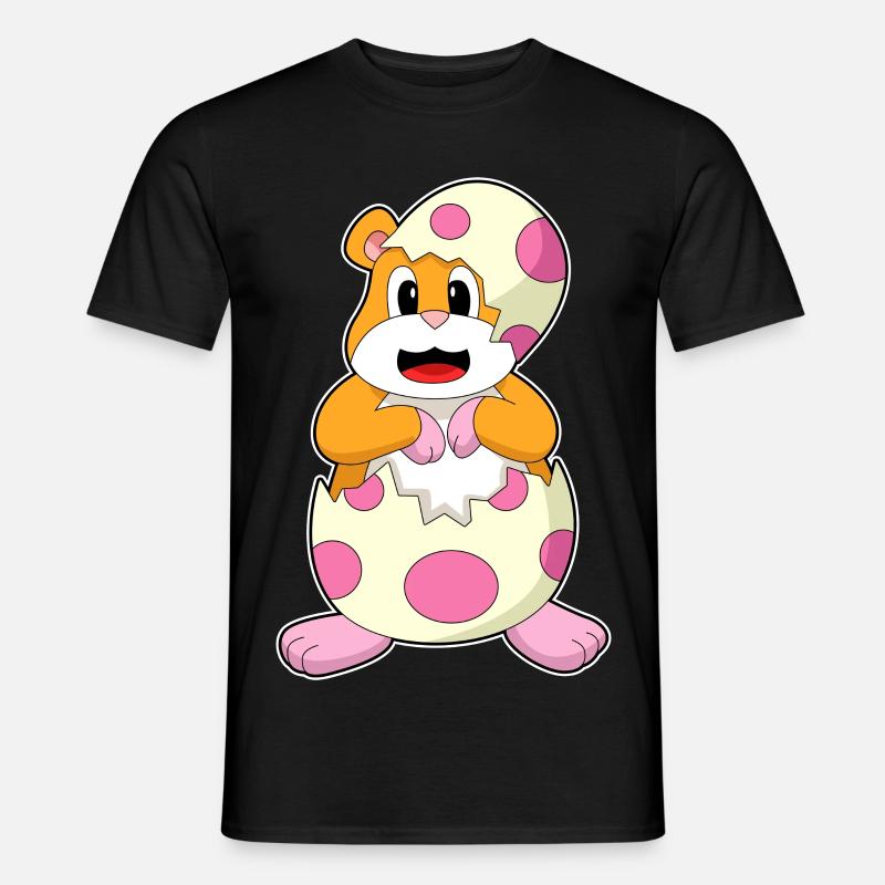 Hamster Eggshell - Men's T-Shirt - black