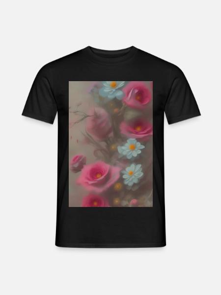 Flower Art - Men's T-Shirt - black