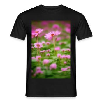 Art floral - T-shirt homme - noir - Devant - AI Model Male 178 light (178cm)